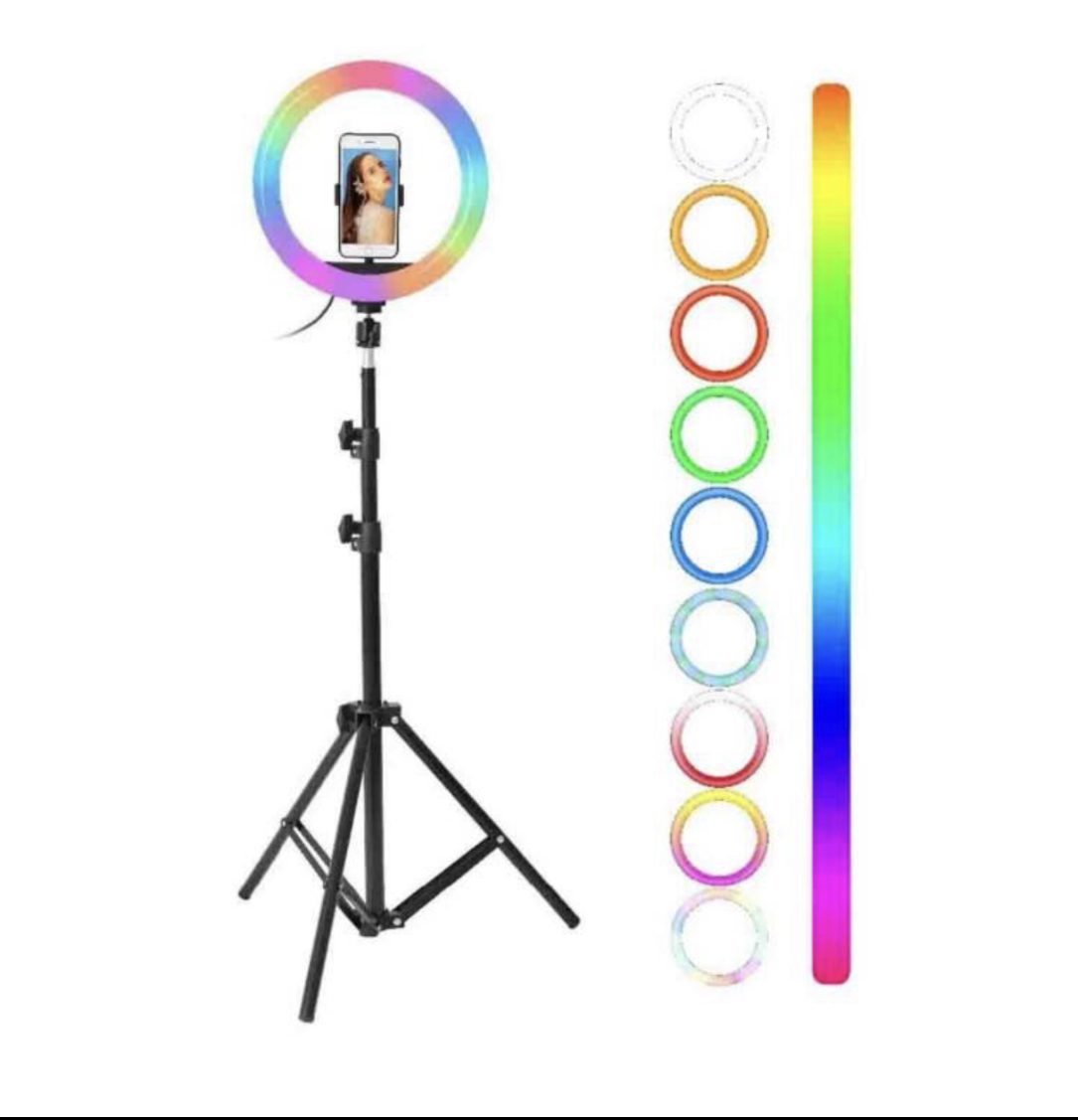 IMG-1649 Aro de Luz Multicolor CON TRIPODE 2 METROS - Imagen 1