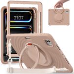 Estuche Resistente con Anillo y Cuerda / Soporte Giratorio 360° Ripple para Tablet / iPad